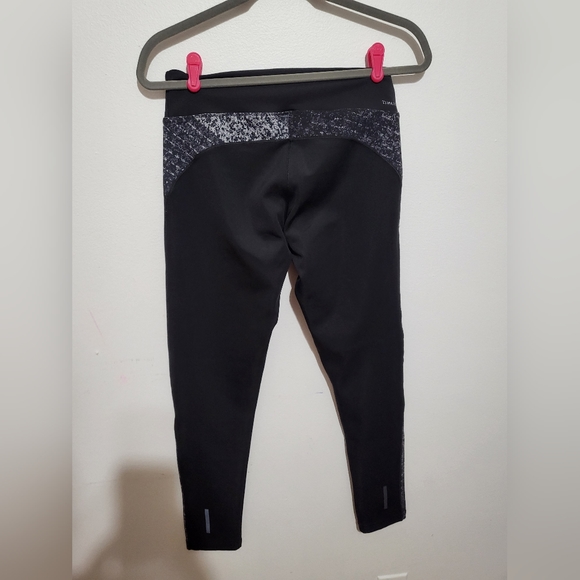 Adidas Black Climalite Leggings Running Tight Pants Zip Pocket. Size Medium. - Picture 4 of 4